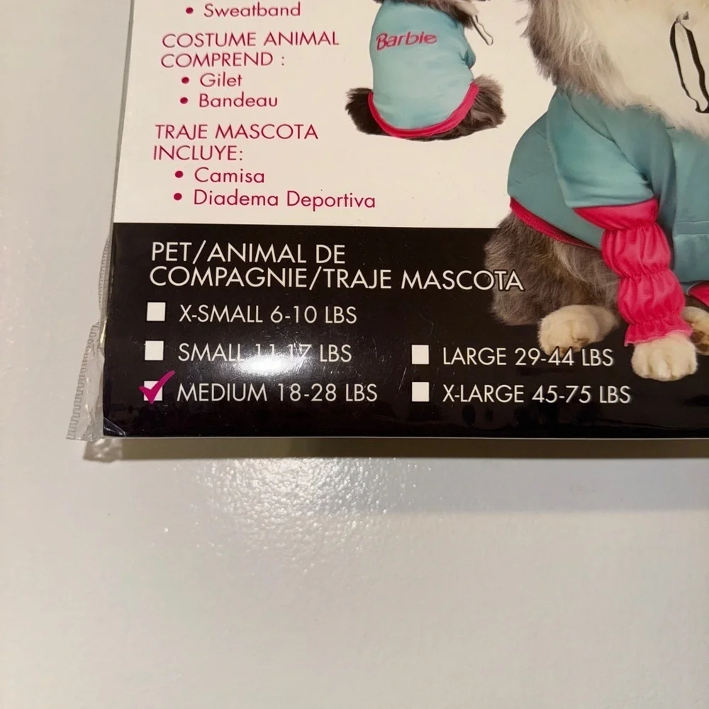 Barbie dog costume medium
